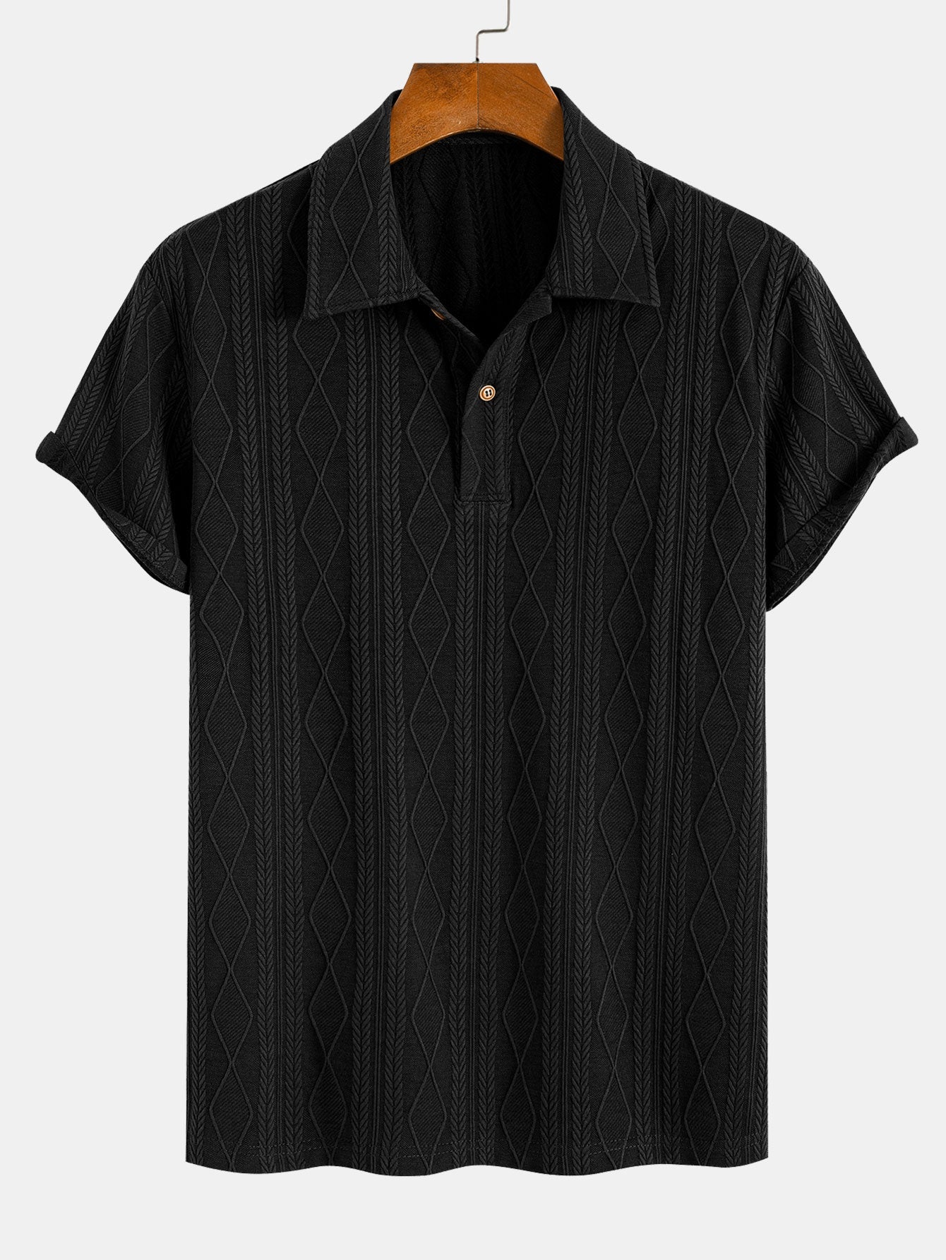 Oliver | Knitted Geometric Jacquard Polo