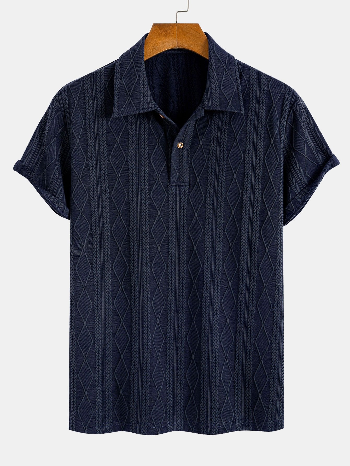 Oliver | Knitted Geometric Jacquard Polo