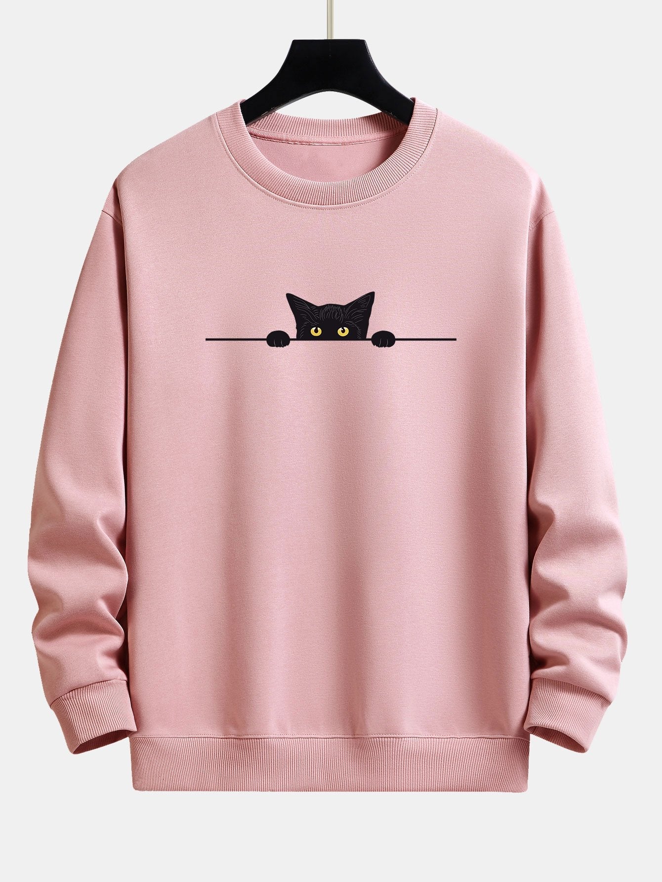 Noa | Black Cat Print Relax Fit Sweatshirt