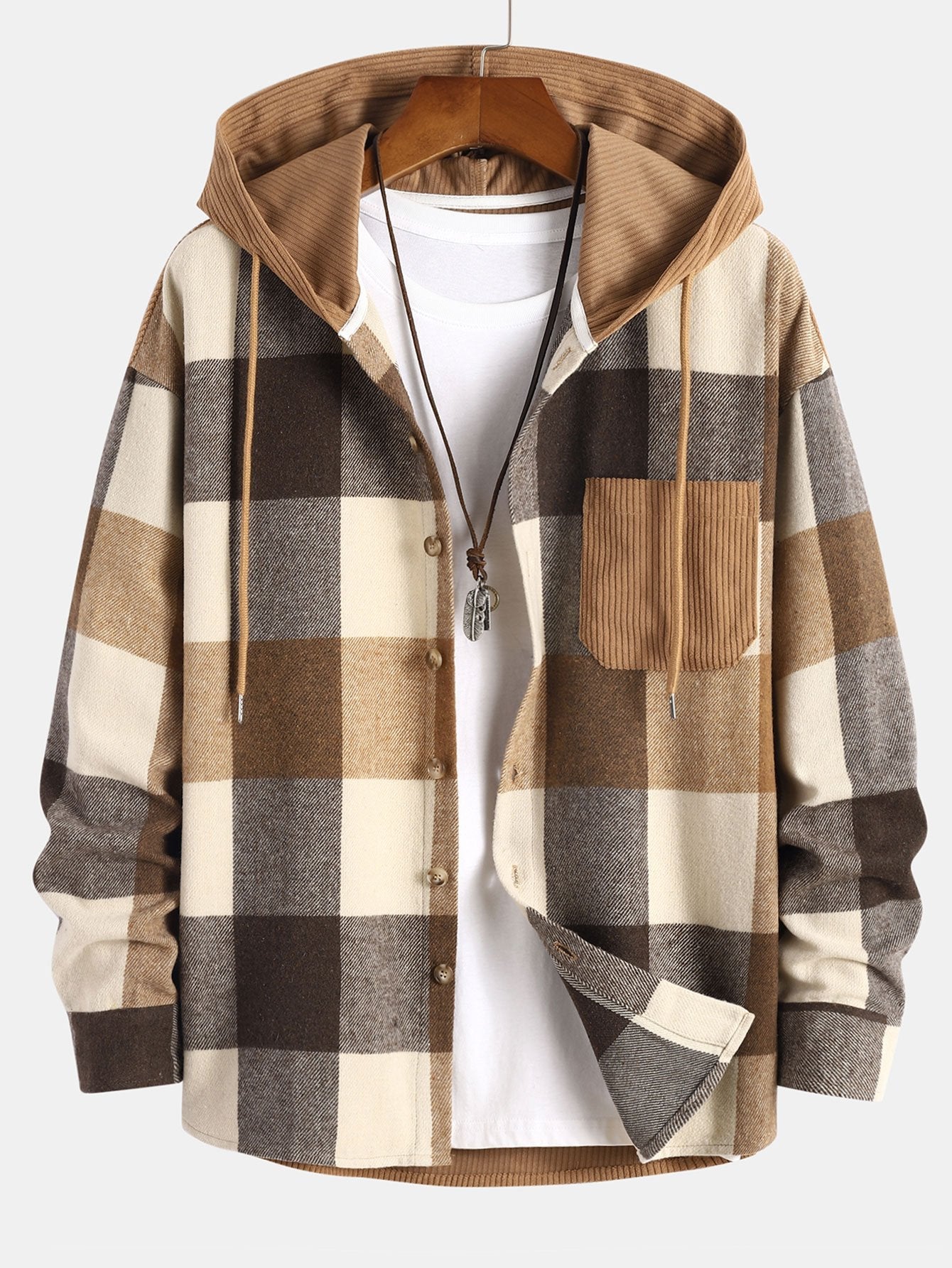 Dylan | Relax Fit Hooded Flannel Shirt